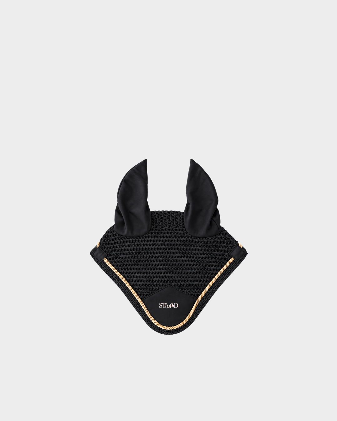 Tie-Free Black and Gold Ear Bonnet