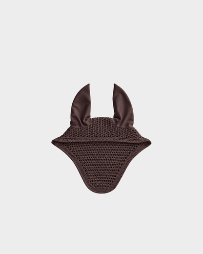 Tie-Free Brown Ear Bonnet